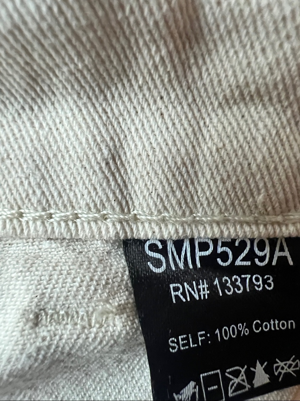 POL Cream Distressed Patchwork Cargo Pants - Picture 5 of 11